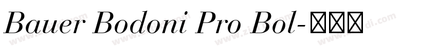 Bauer Bodoni Pro Bol字体转换